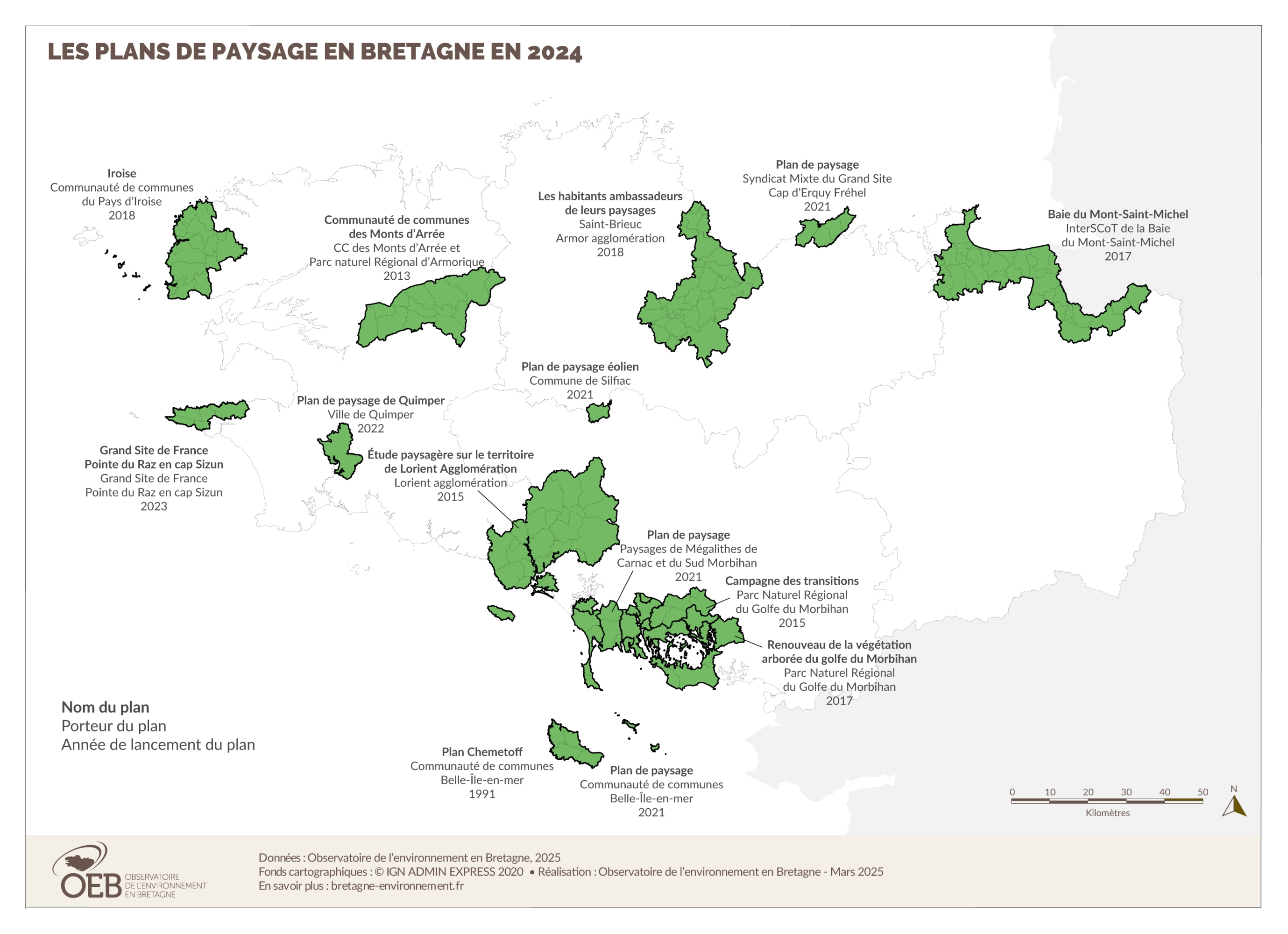 Les plans de paysage en Bretagne - Situation en 2024