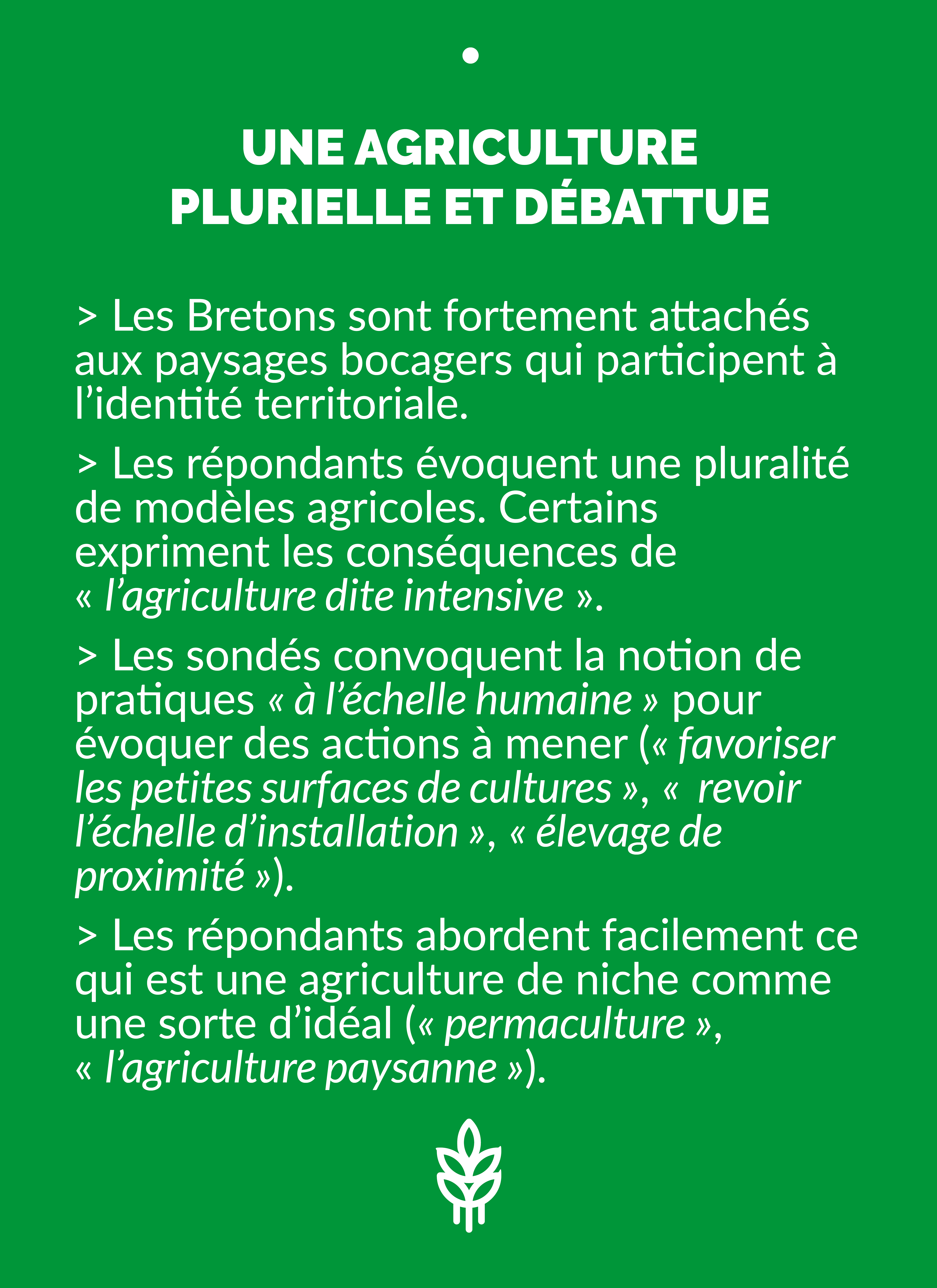 Une agriculture plurielle et débattue