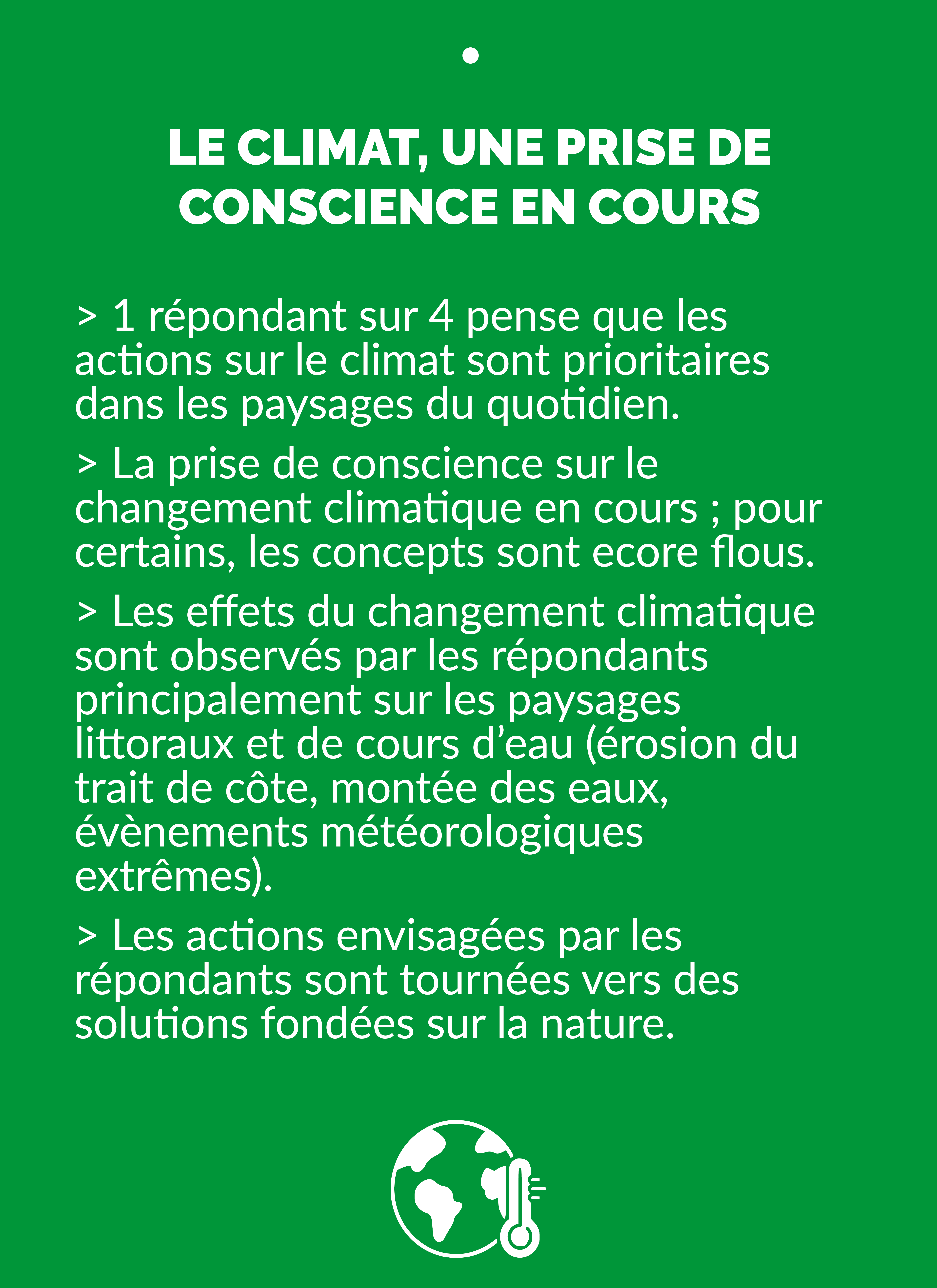 Le climat, une prise de conscience en cours