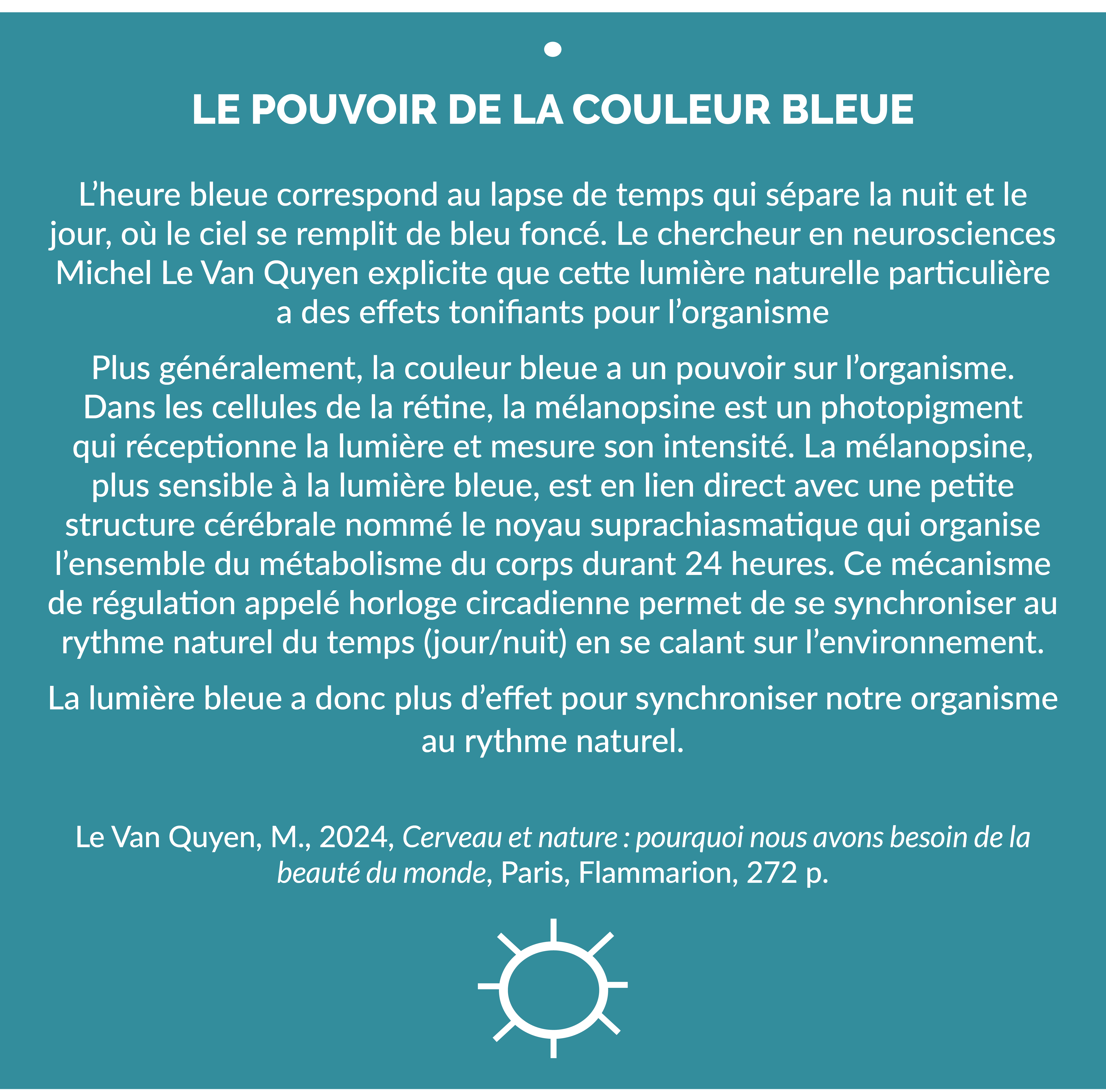 Le pouvoir de la couleur bleue