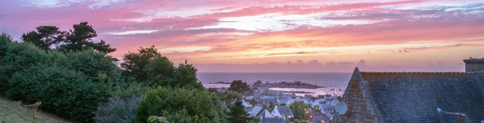 Coucher de soleil à Trédrez-Locquémeau (Côtes-d'Armor)