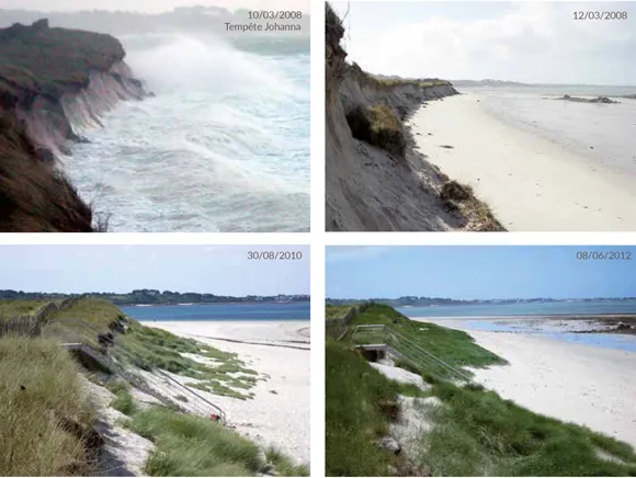 Photo Évolution du trait de côte de la plage de Vougot à Guissény