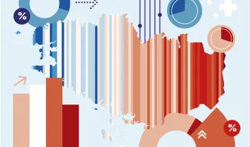 Frise climatique des températures en Bretagne