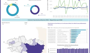 Aperçu du tableau de bord interactif